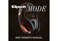 Klipsch M-40 - Owners Manual 